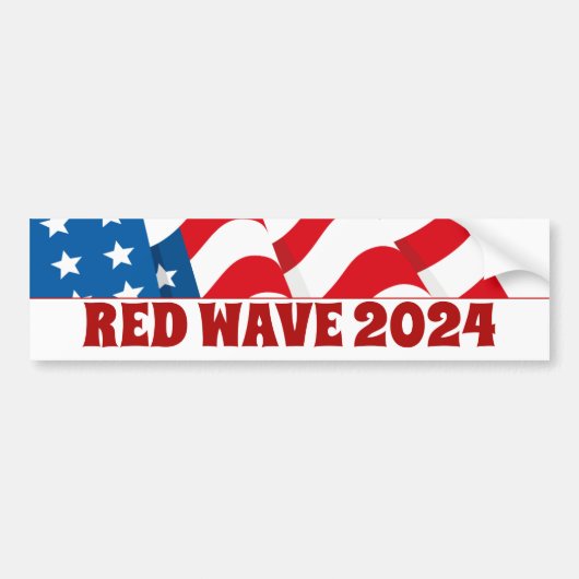 RED WAVE 2020 REPUBLIKEINS BUMPERSTICKER (Voorkant)