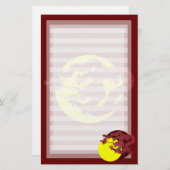 Red Wax Dragon Briefpapier (Voorkant / Achterkant)