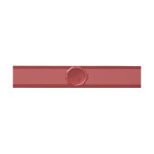 Red Wax Seal Monogram 2 Initialen Elegant Script Uitnodigingen Wikkel (Vlak)