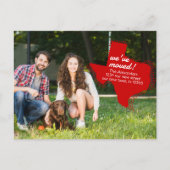 Red We hebben verhuisd - Dotted Texas Moving Briefkaart (Voorkant)