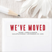 Red We zijn verhuisd Etiket (Insitu)