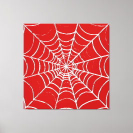 Red Web Canvas Afdruk