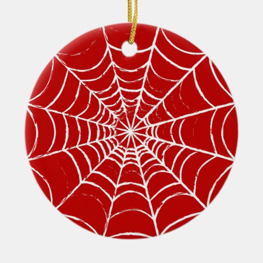 Red Web Keramisch Ornament (Voorkant)