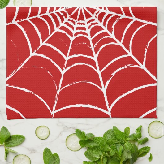 Red Web Theedoek (Gevouwen)