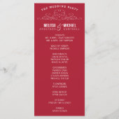 RED WEDDING PROGRAMMA |  ELEGANTIE (Achterkant)