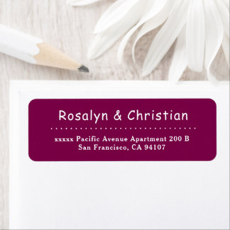 Red Wedding Return Address Etiket
