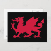 Red Welsh Dragon Briefkaart (Voorkant / Achterkant)