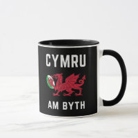 Red Welsh Dragon Cymru Rugby Fan Wales
