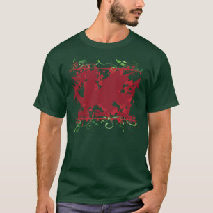 Red Welsh Dragon Mannen Dark T-Shirt