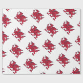 Red Welsh/ Wales Dragon Cadeaupapier (Vlak)