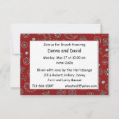 Red Western Bandana Custom Brunch Invitation 8 (Devant)