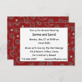 Red Western Bandana Custom Brunch Invitation 8 (Devant / Derrière)