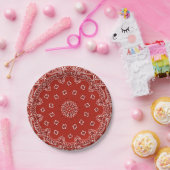 Red Western Bandana-patroon bord (Feest)