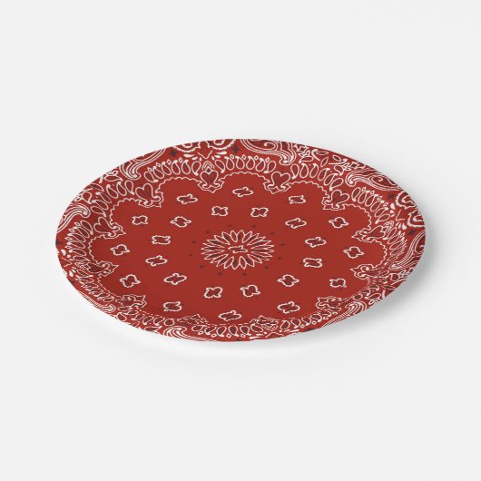 Red Western Bandana-patroon bord (Gekanteld)