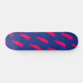 red whales on blue skateboard (Horz)