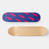 red whales on blue skateboard (Horz)