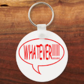 Red What Speech Bubble Sleutelhanger (Voorkant)