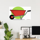 Red Wheelbarrow Poster (Thuiskantoor)