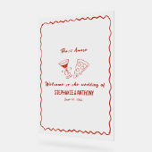 Red Whimsical Frame That's Amore Italian Wedding (Angle)
