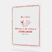 Red Whimsical Frame That's Amore Italien Mariage (Angle)
