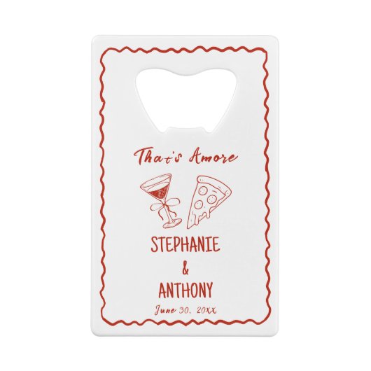 Red Whimsical Frame That's Amore Italien Mariage (Dos)