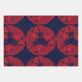 Red Whirling Koi Carp Fish Group WPS3 Inpakpapier Vel (Voorkant)