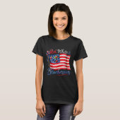 Red White & Blueberries Coquette Flag Bow Men T-shirt (Voorkant volledig)