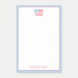 Red, White and Blue Family Notepad Post-it® Notes