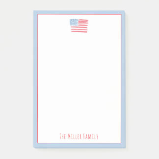 Red, White and Blue Family Notepad Post-it® Notes