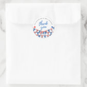 Red, White, And Blue Flag Thank You Round Sticker (Sac)