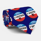 Red White and Blue Patriotic I Voted Stropdas (Opgerold)