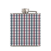 Red, White and Blue Plaid Monogram Heupfles (Achterkant)