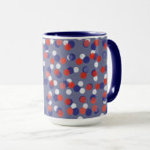 red, white and blue polka dots mok (Voorkant rechts)