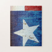 Red White and Blue Rustic Legpuzzel (Verticaal)