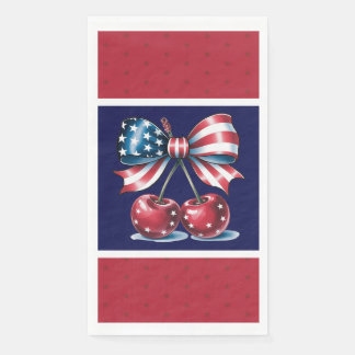 Red White And Blue Stars Paper Guest Towels Servet
