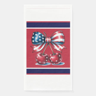Red White And Blue Stars Paper Guest Towels Servet
