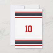 Red White and Blue Team Invitation d'anniversaire (Dos)