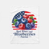 Red White And Blueberries Christian Patriotic Fleece Deken (Voorkant)