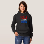Red White And Brew Drinking 4th Of July Hoodie (Voorkant volledig)