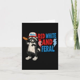 Red White and Feral Raccoon Hot Dog Verenigde Stat Kaart