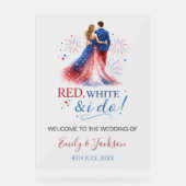 Red White and I do Wedding Welcome (Recto)