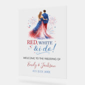 Red White and I do Wedding Welcome (Angle)