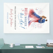 Red White and I do Wedding Welcome Spandoek (Beurs)