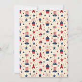 Red White And One Patriotic Puppy Invitation (Dos)