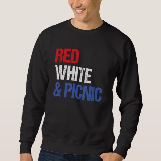 Red White and Picnic 4th of July Trui (Voorkant)