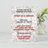 Red White Athlete Player Graduation Invitation (Debout devant)