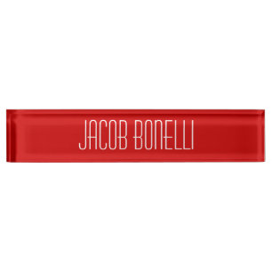 Red White Attractive Charming Business Name plate Naambordje