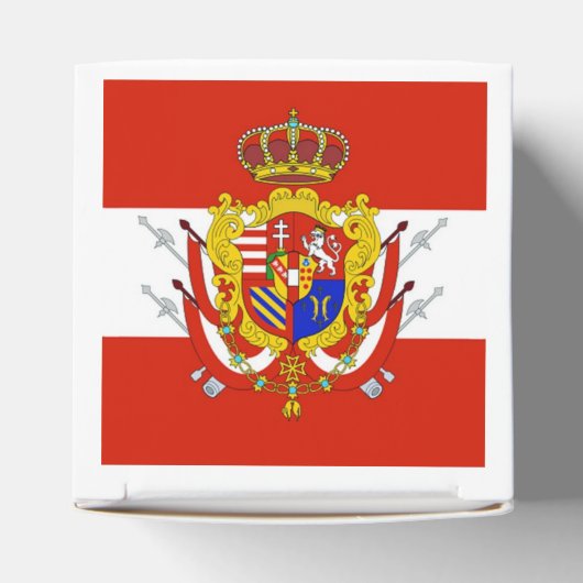 Red White Banner Groothertogdom Toscane Bedankdoosjes (Bovenkant)