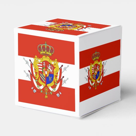 Red White Banner Groothertogdom Toscane Bedankdoosjes (Achterkant)