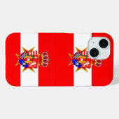 Red White Banner Groothertogdom Toscane Case-Mate iPhone Case (Achterkant (horizontaal))